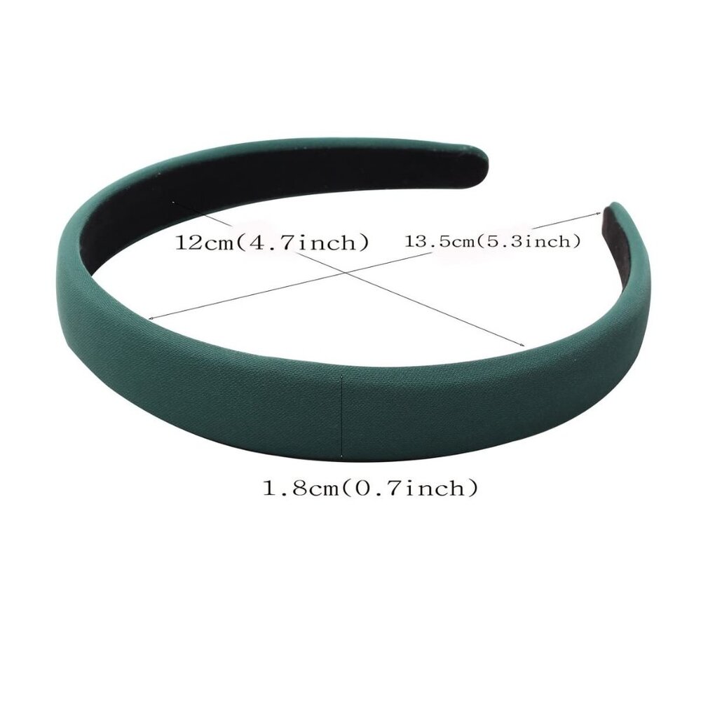 Solid Simple Headbands for Women 0.7inch Plain Soft Cloth Head Band No Slip Fash - Picture 5 of 8